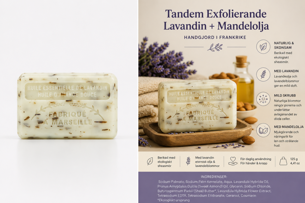 Tandem Exfolierande Lavandin & Mandelolja - Bild 2