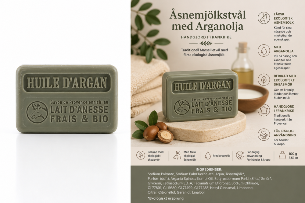Åsnemjölkstvål med Arganolja - Bild 2