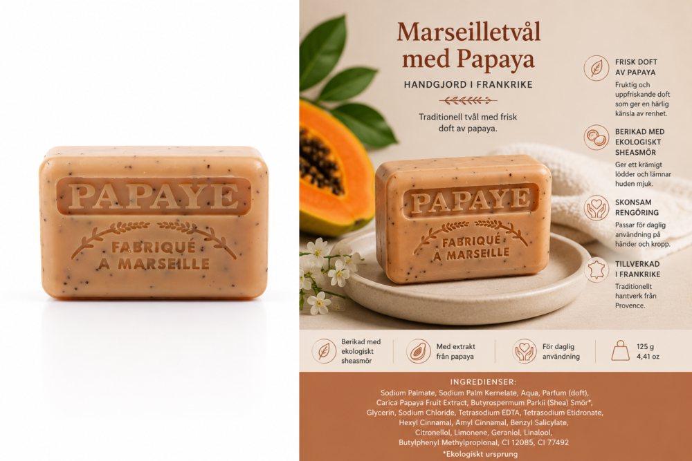 Papayatvål Marseille - Bild 2