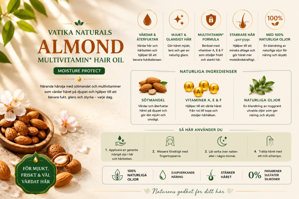 Vatika Naturals Almond Multivitamin Hair Oil - - Bild 2