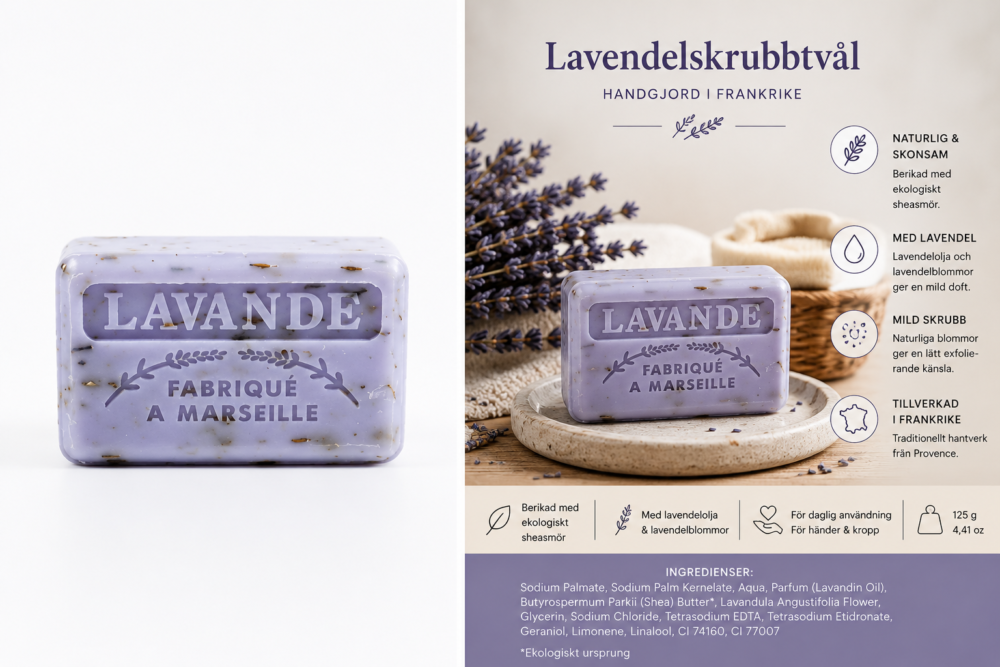 Lavendelskrubbtvål - Bild 2