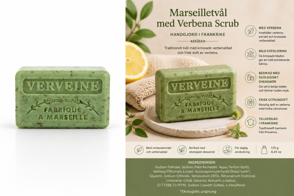 Marseilletvål med Verbena Scrub - Bild 2